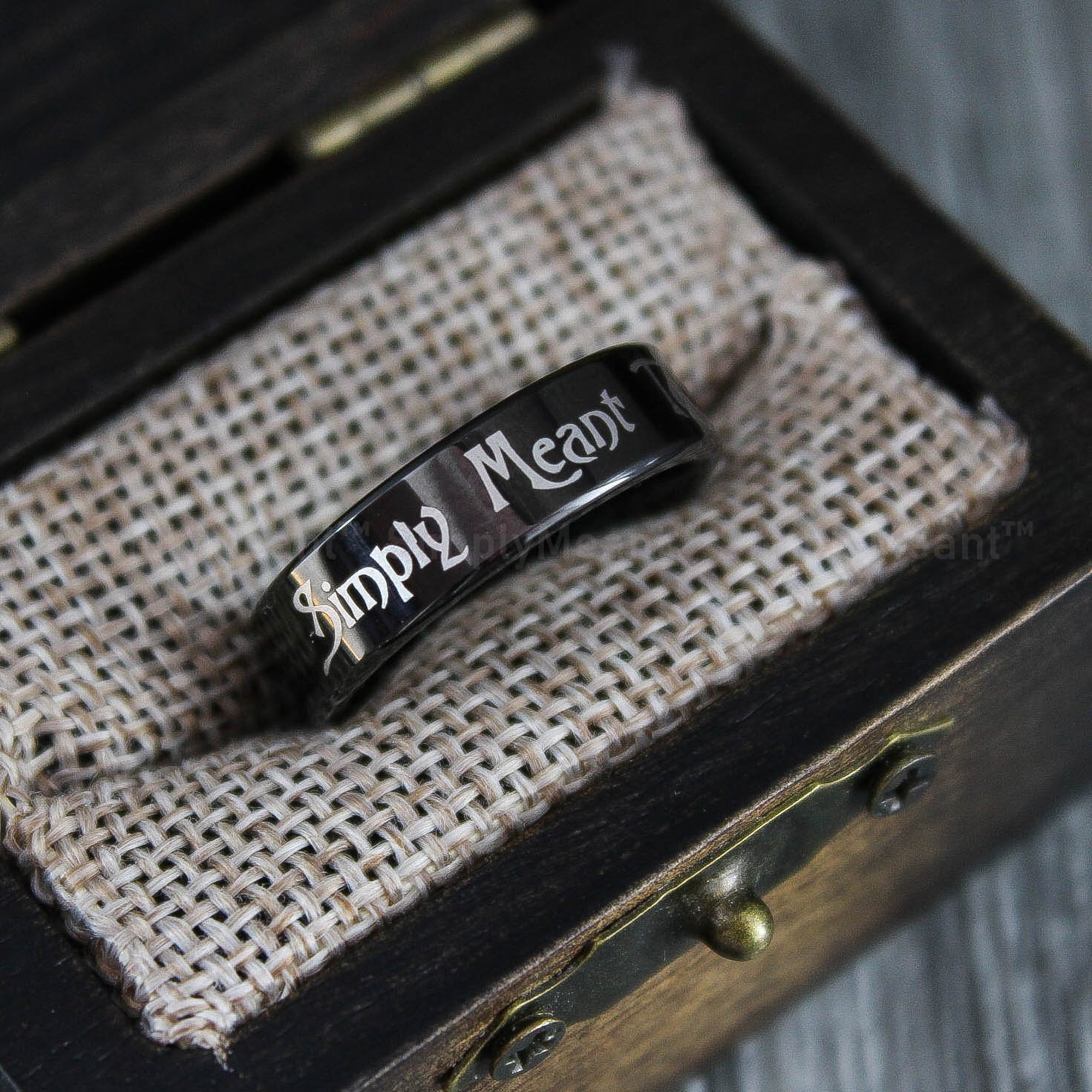 IMG_1528 Simply Meant To Be Ring, Simply Meant To Be Wedding Band, Black Wedding Band - Image 7