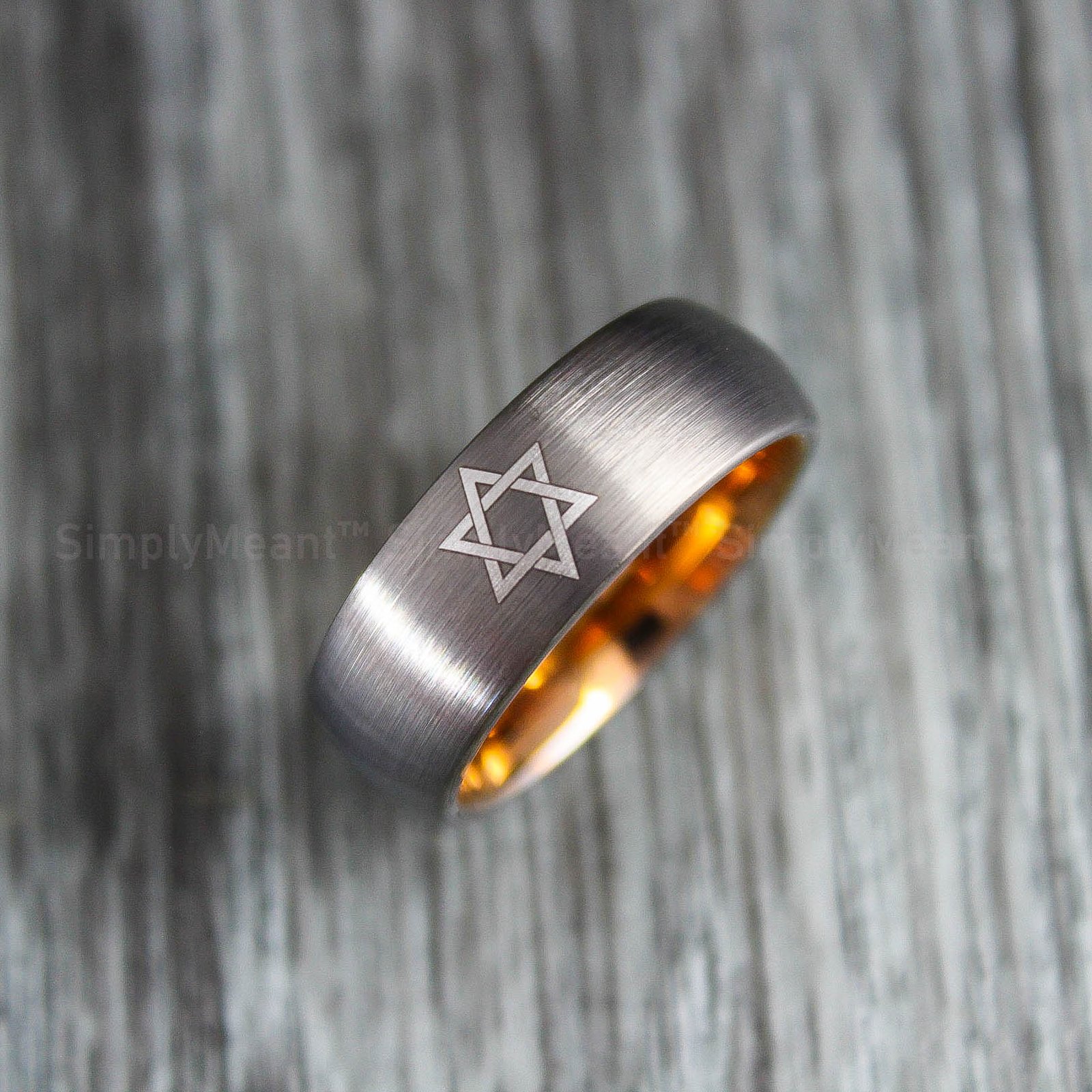 IMG_1638 Star of David Ring, Judaica Jewelry, Star of David Wedding Band - Image 1
