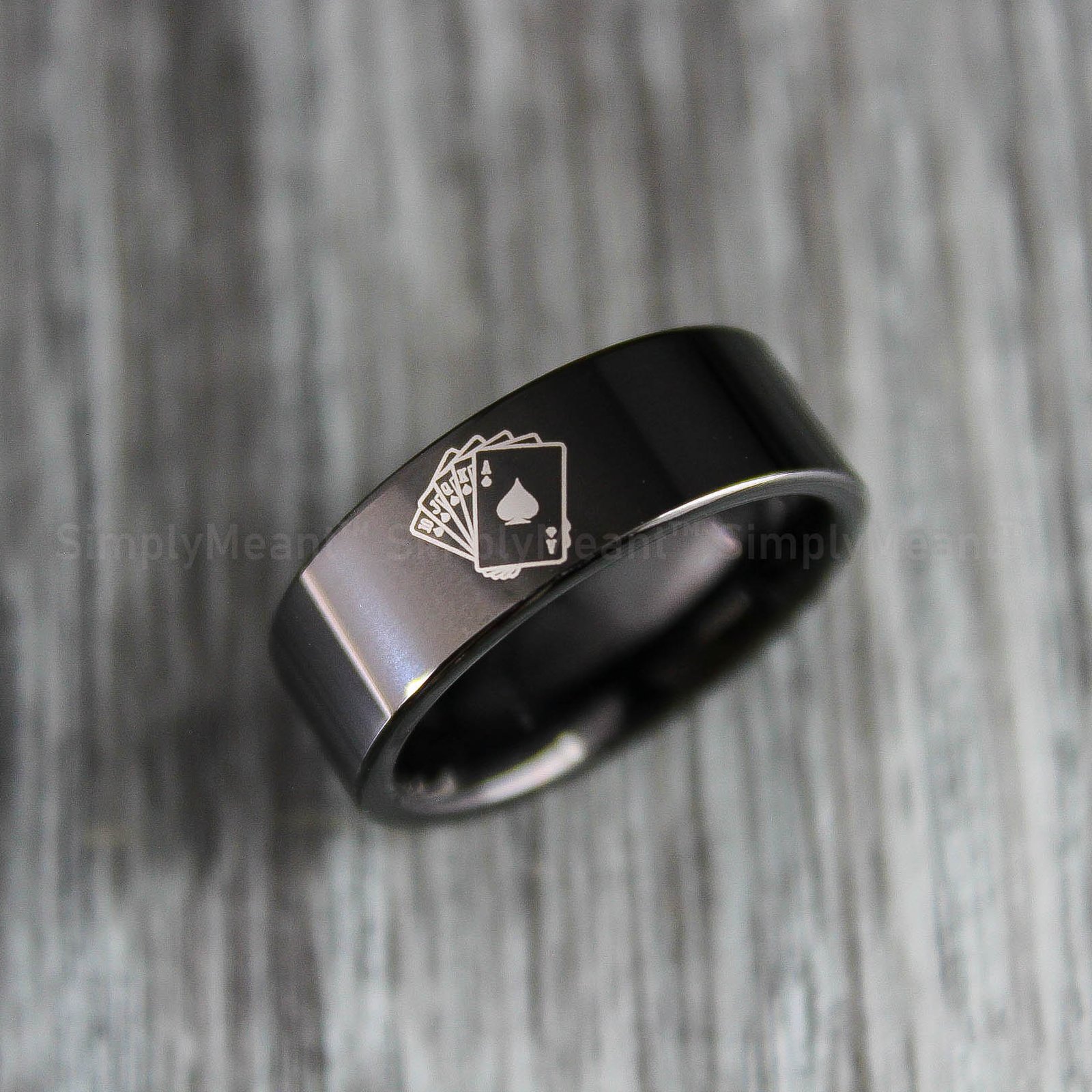IMG_1647 Poker Ring, Blackjack Ring, Gaming Wedding Band, Poker Jewelry - Image 1