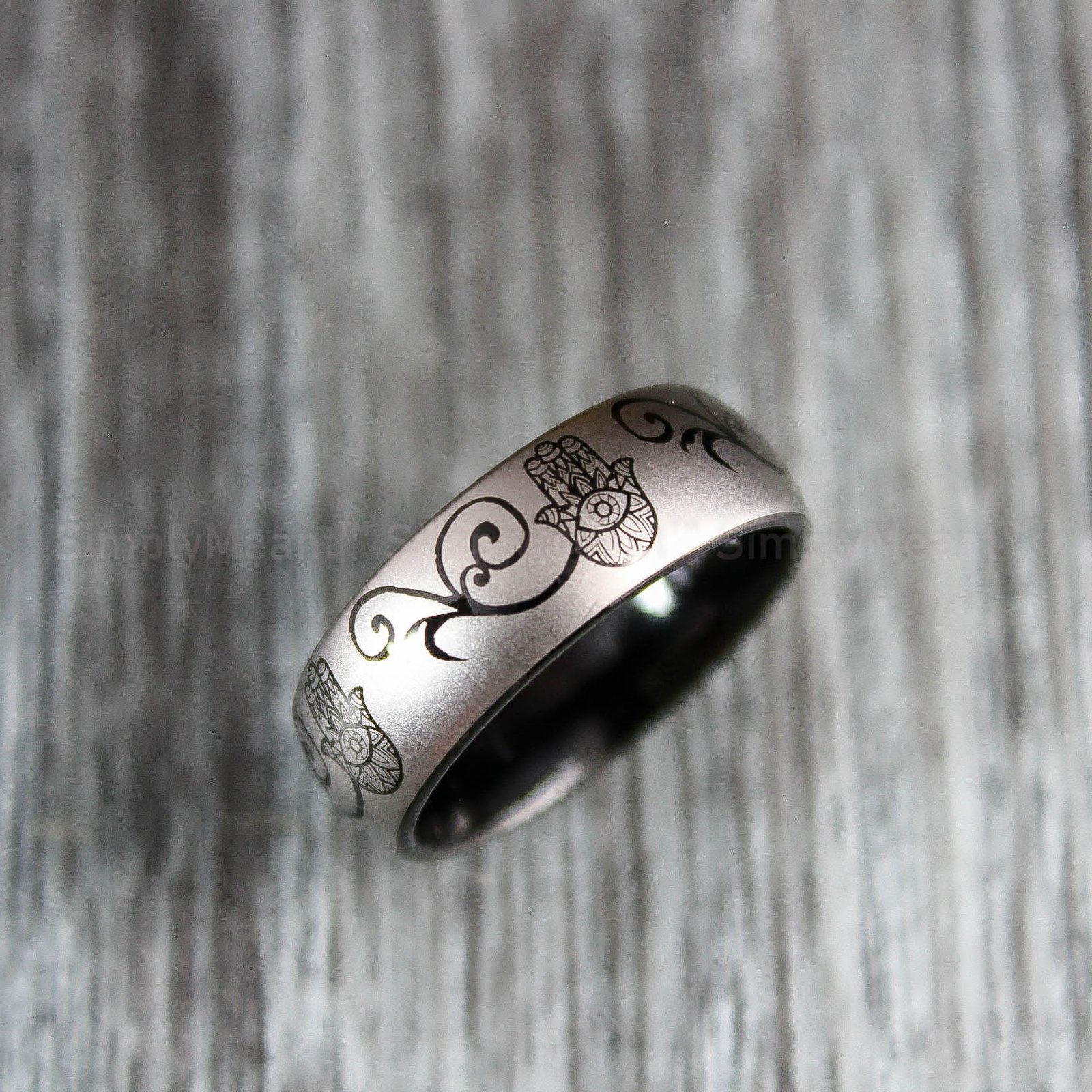 IMG_1668 Hamsa Wedding Ring, Hamsa Ring, Hamsa Jewelry, Evil Eye Ring - Image 1