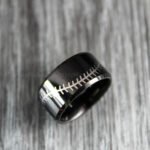 Baseball Ring, Baseball Jewelry, Baseball Stitch Wedding Band