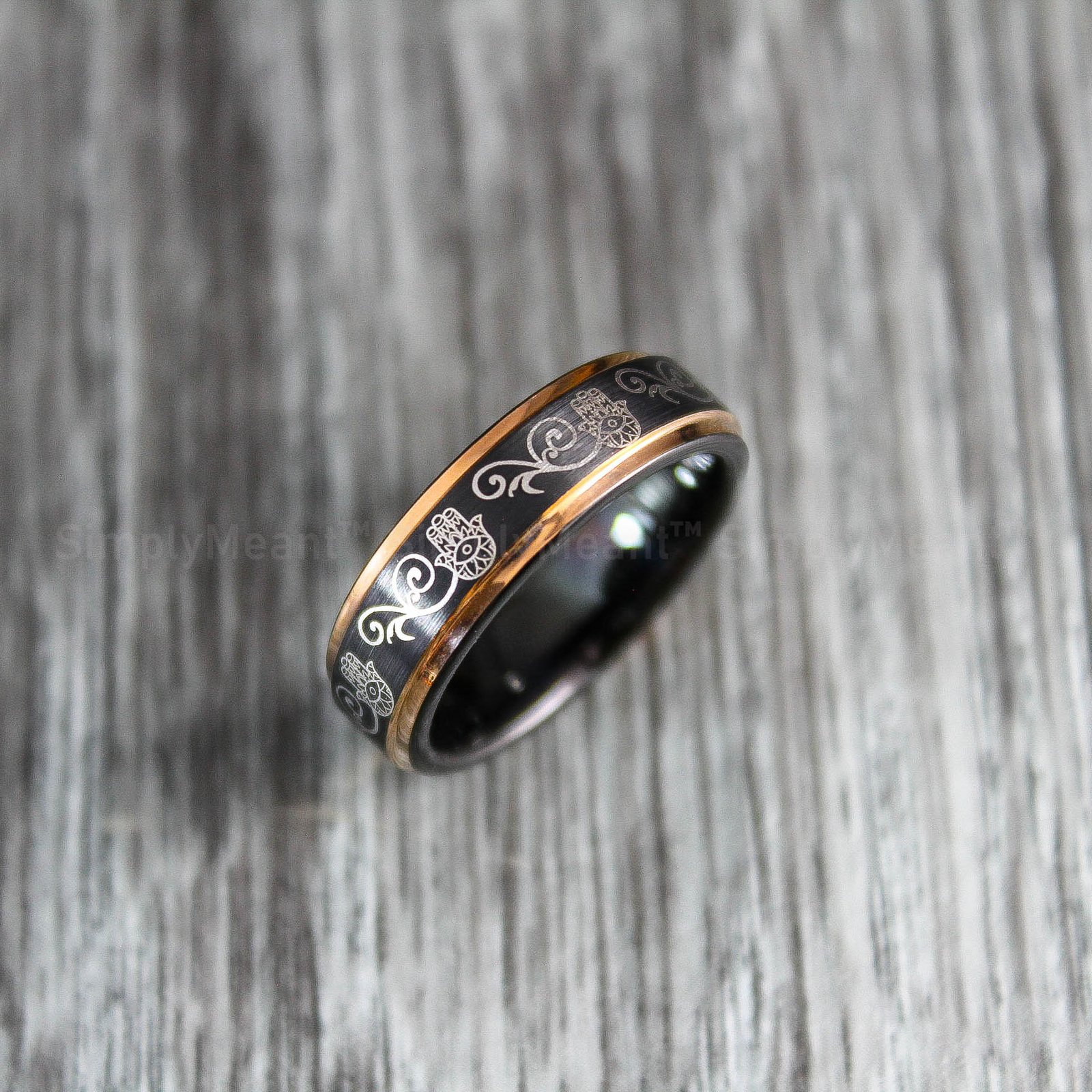 IMG_1699 Hamsa Wedding Ring, Hamsa Ring, Hamsa Jewelry, Evil Eye Ring - Image 1