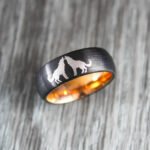 Wolves Rings, Howling Wolves Wedding Bands, Matching Couple Rings - Image 4
