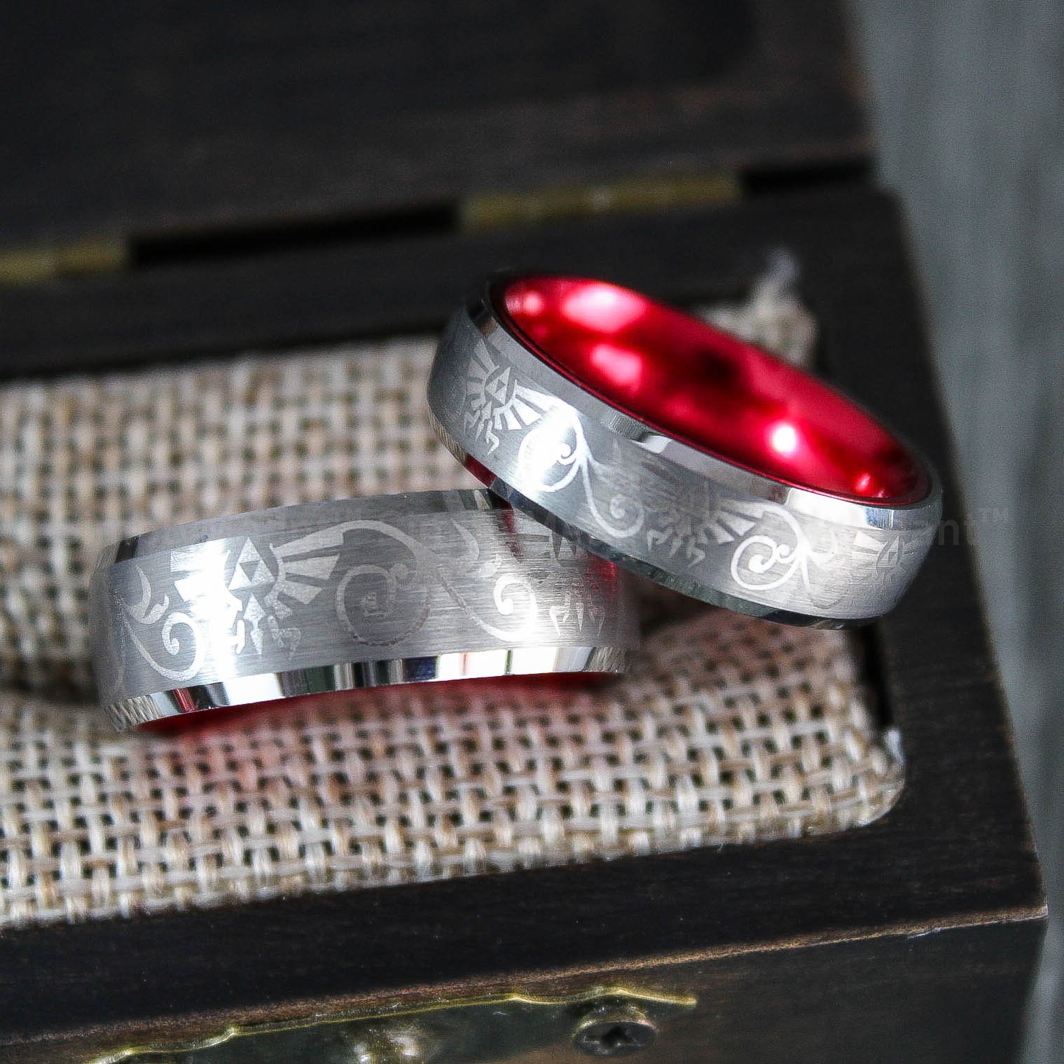 IMG_1795 Zelda Wedding Ring, Legend of Zelda Wedding Ring, Zelda Jewelry, Gamer Ring - Image 6