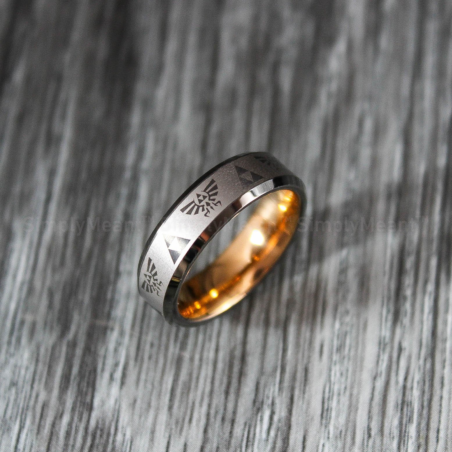 IMG_1800 Zelda Wedding Ring, Legend of Zelda Wedding Ring, Zelda Jewelry, Gamer Ring - Image 1