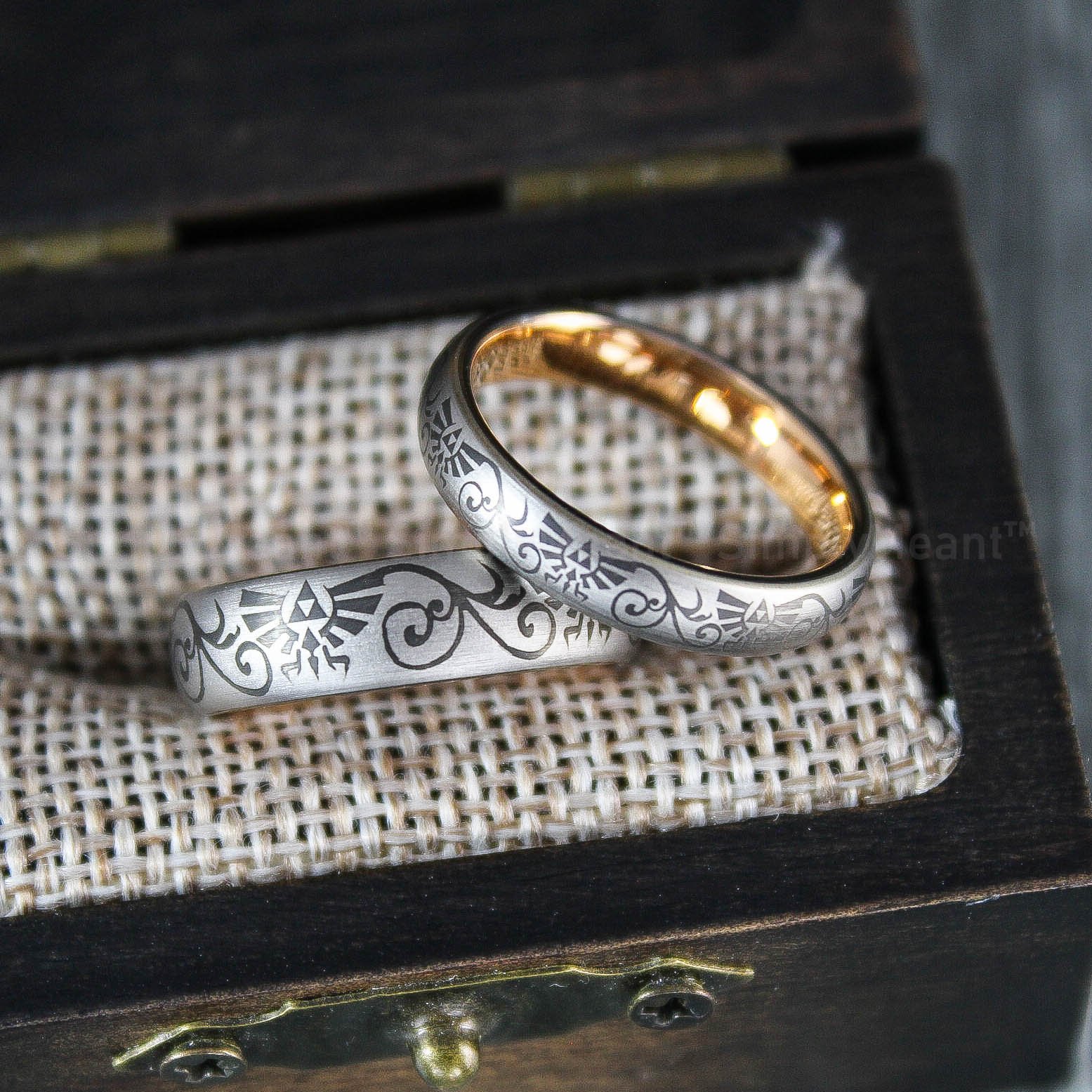 IMG_1803 Zelda Wedding Rings, Legend of Zelda Wedding Rings, Zelda Jewelry, Gamer Rings - Image 5