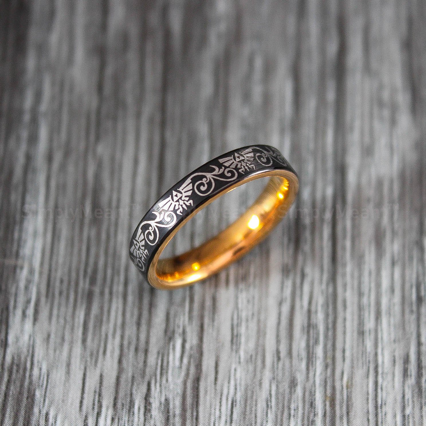 IMG_1808 Zelda Wedding Ring, Legend of Zelda Wedding Ring, Zelda Jewelry, Gamer Ring - Image 1
