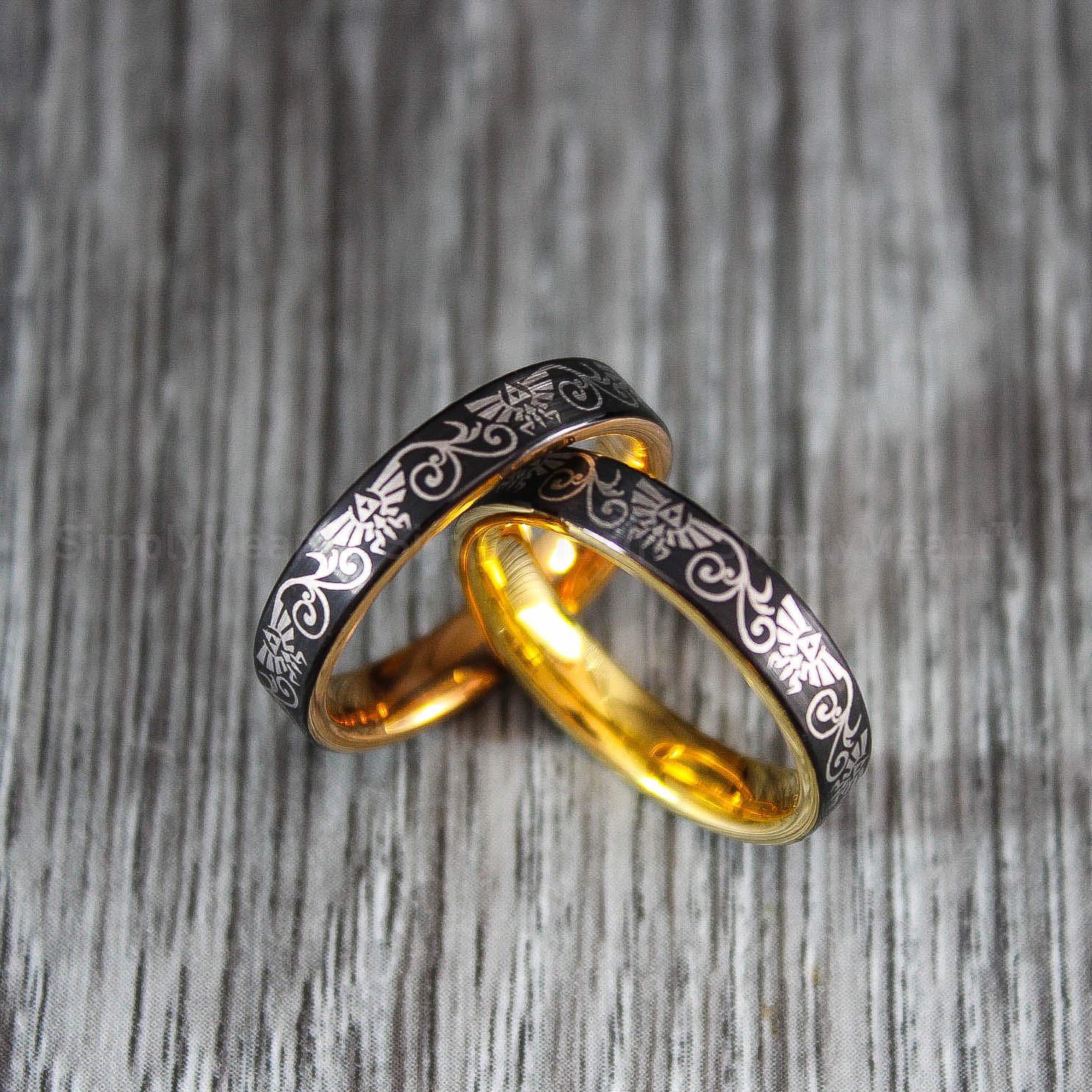 IMG_1809 Zelda Wedding Ring, Legend of Zelda Wedding Ring, Zelda Jewelry, Gamer Ring - Image 3