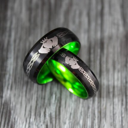 Claddagh Rings, Claddagh Couple Wedding Bands, Irish Rings, Couple Ring Set