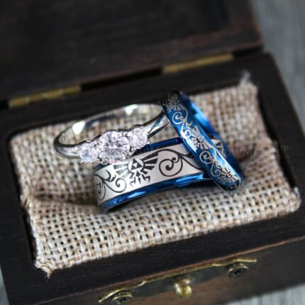 Zelda Wedding Rings, Legend of Zelda Wedding Rings, Zelda Jewelry, Gamer Rings