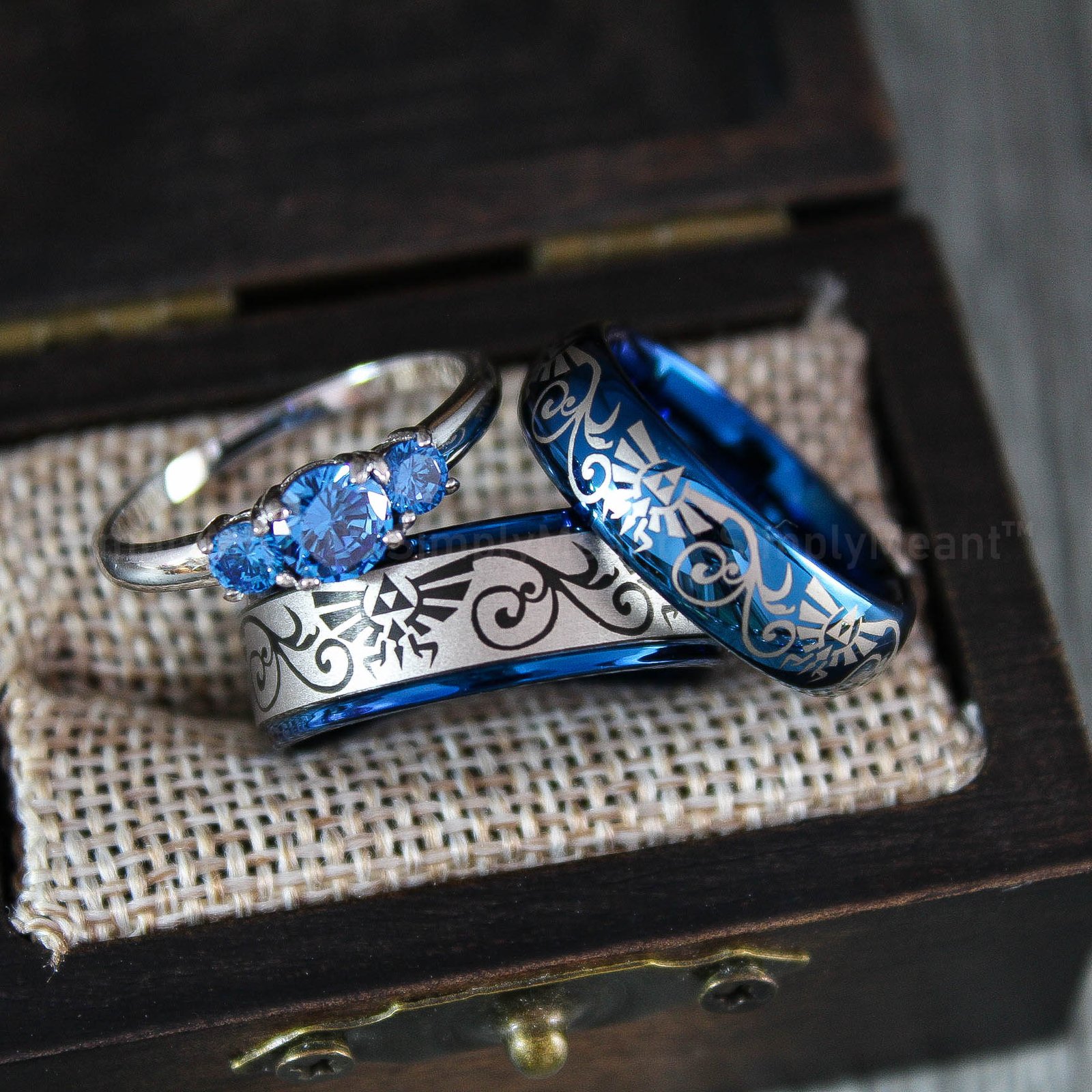 IMG_1823 Zelda Wedding Rings, Legend of Zelda Wedding Rings, Zelda Jewelry, Gamer Rings - Image 1