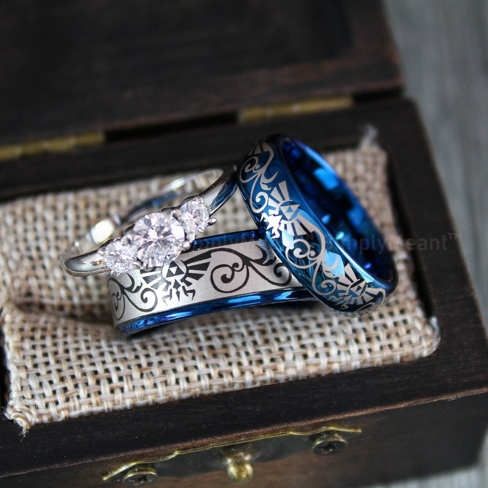 IMG_1824 Zelda Wedding Rings, Legend of Zelda Wedding Rings, Zelda Jewelry, Gamer Rings - Image 1