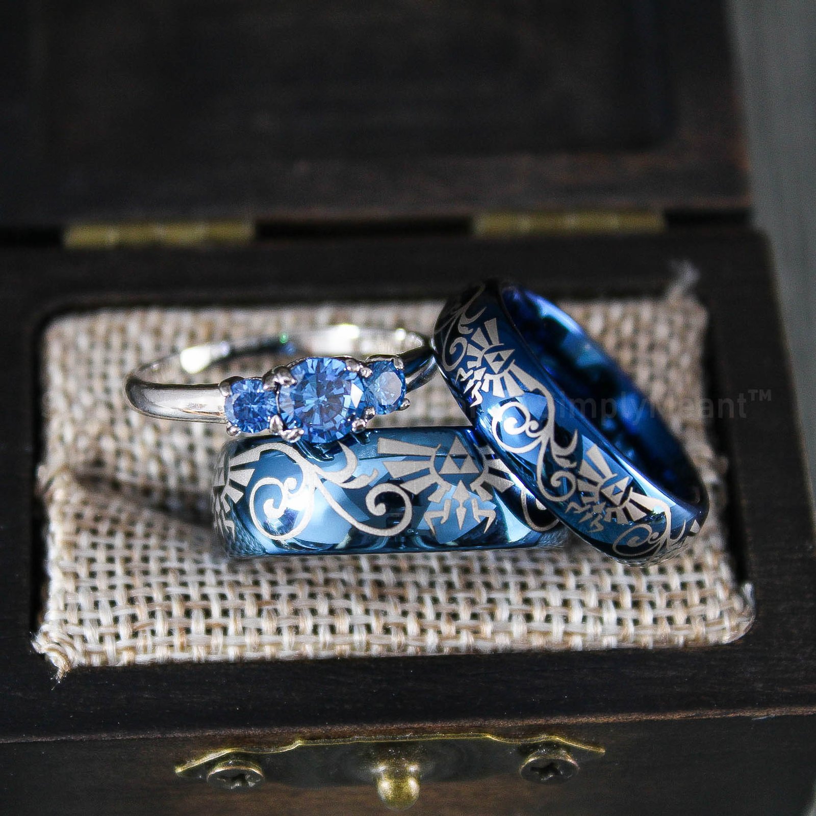 IMG_1827 Zelda Wedding Rings, Legend of Zelda Wedding Rings, Zelda Jewelry, Gamer Rings - Image 1