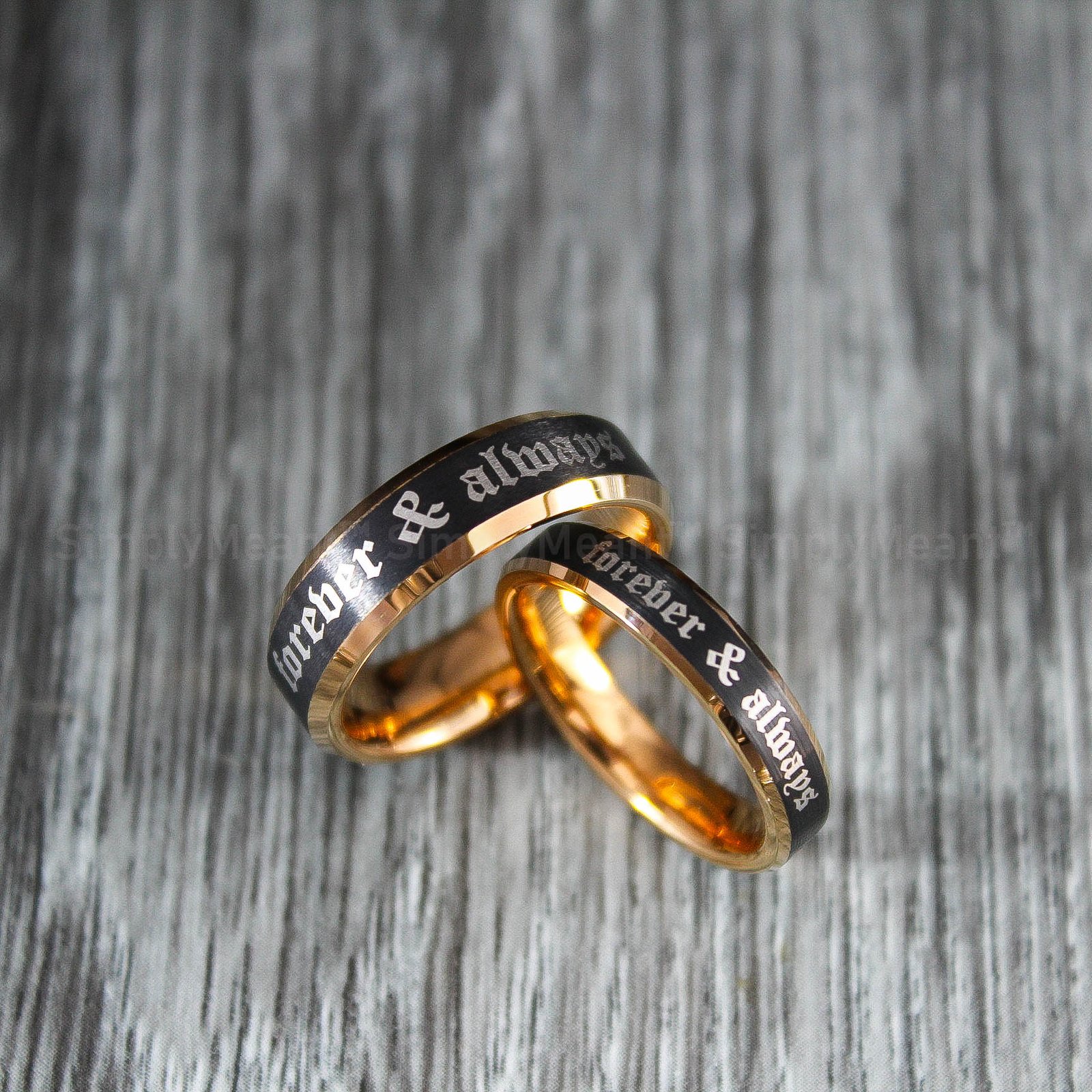 IMG_1835 Forever and Always Ring, Black Wedding Bands, Forever and Always Wedding Band - Image 3