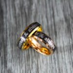 Forever and Always Rings, Black Wedding Bands, Couple Ring Set, Matching Couple Rings