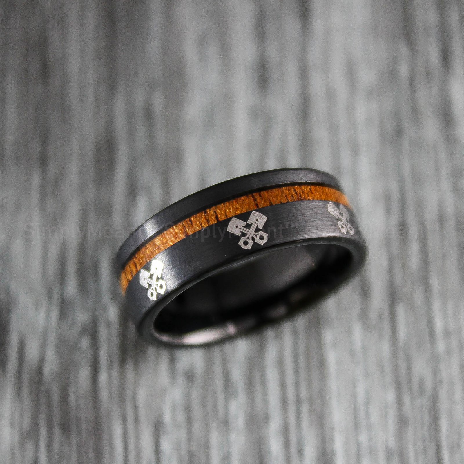 IMG_1871 Mechanic Ring, Pistons Ring, Engine Ring, Mechanic Wedding Ring, Wood Wedding Band - Image 1