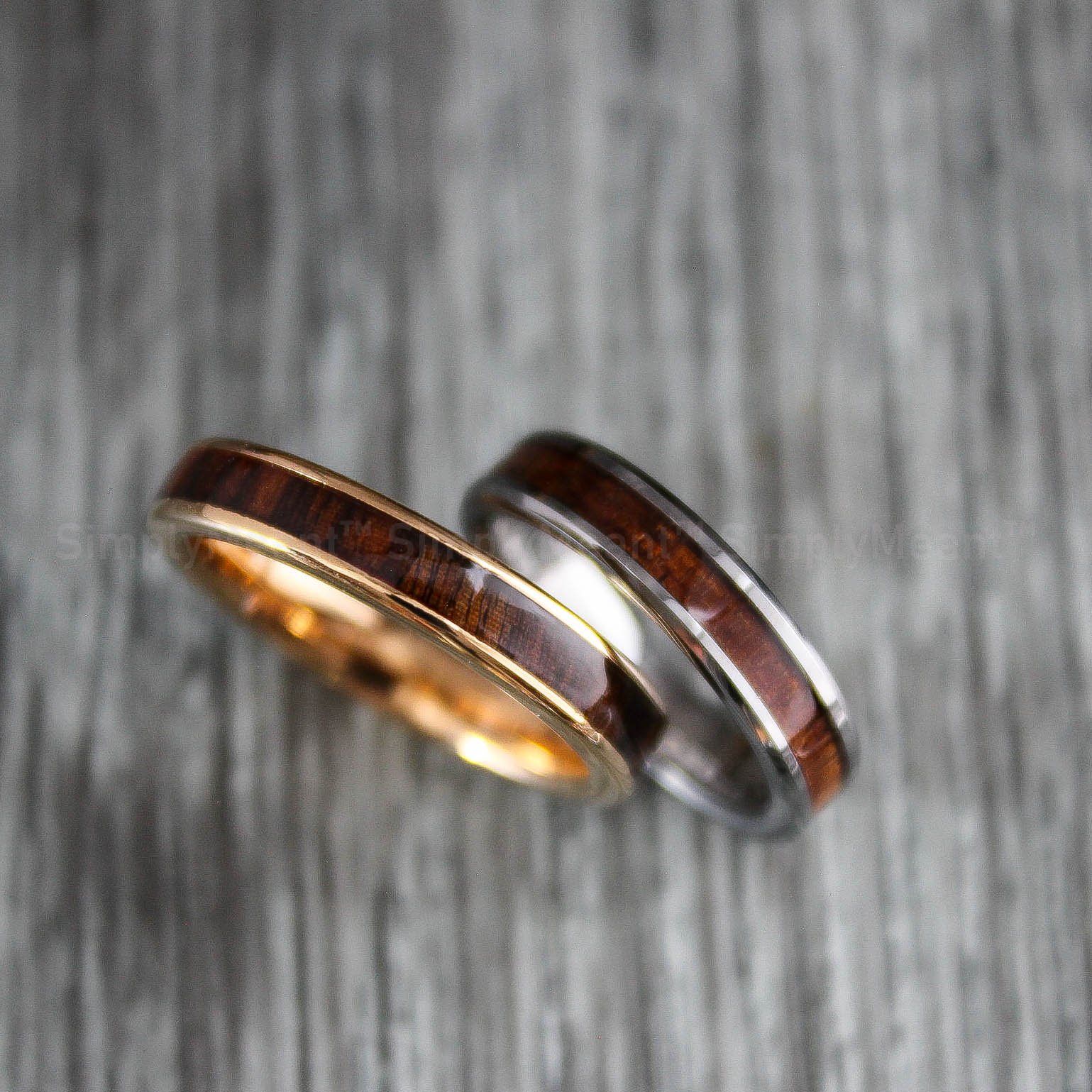 IMG_1878 Wood Rings, Wood Wedding Bands, 4mm Tungsten Wedding Bands, Wood Wedding Rings - Image 6